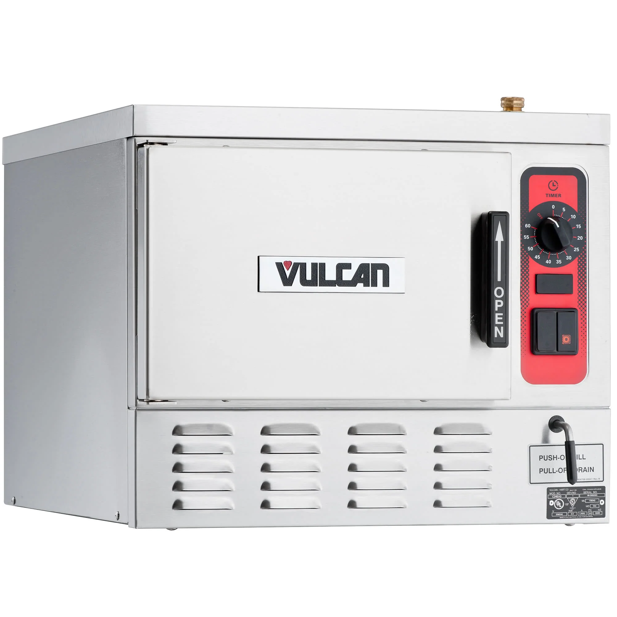 Vulcan C24EA3-1 3 Pan Electric Countertop Convection Steamer - 208V, 8.5 kW