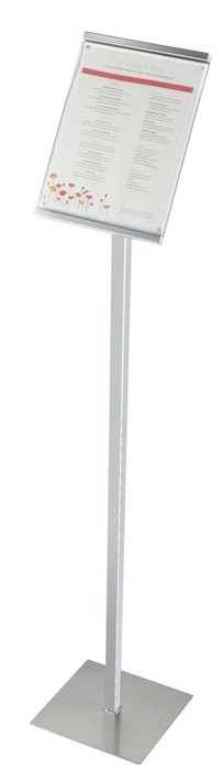 Cal Mil - 46" One by One Silver Metal Magnetic Sign Display - 11534674