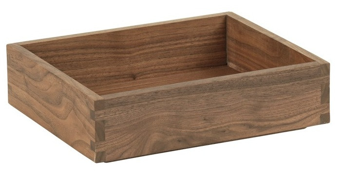 Cal Mil - 12" x 3" Sydney Walnut Medium Tray - 231061012378