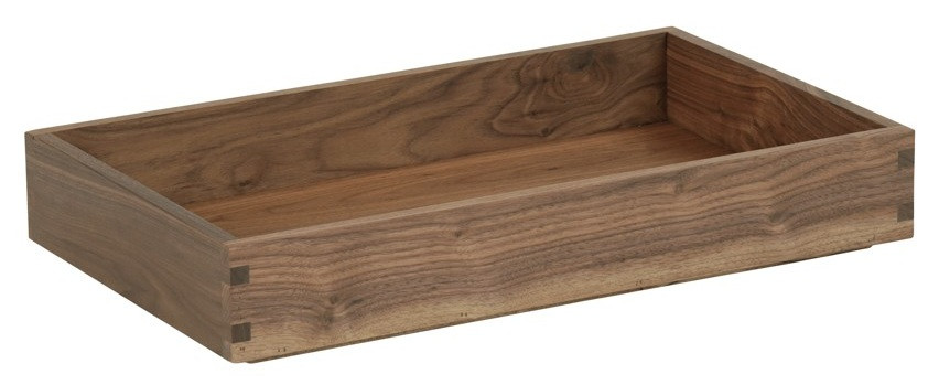 Cal Mil - 20" x 3" Sydney Walnut Medium Tray - 231061220378