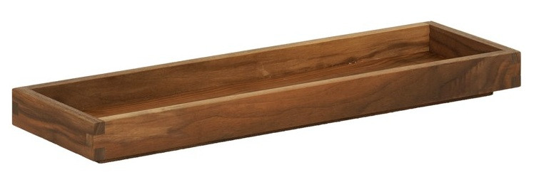 Cal Mil - 20" x 6" x 1.5" Sydney Walnut Short Tray - 23106206178