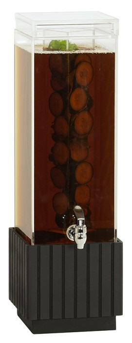 Cal Mil - 3 Gallon Brooklyn Square Beverage Dispenser W/ Infusion Chamber & Base - 237903INF13