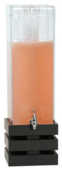 Cal Mil - 3 Gallon Midnight Crate Beverage Dispenser W/ Ice Chamber & Base - 3301396