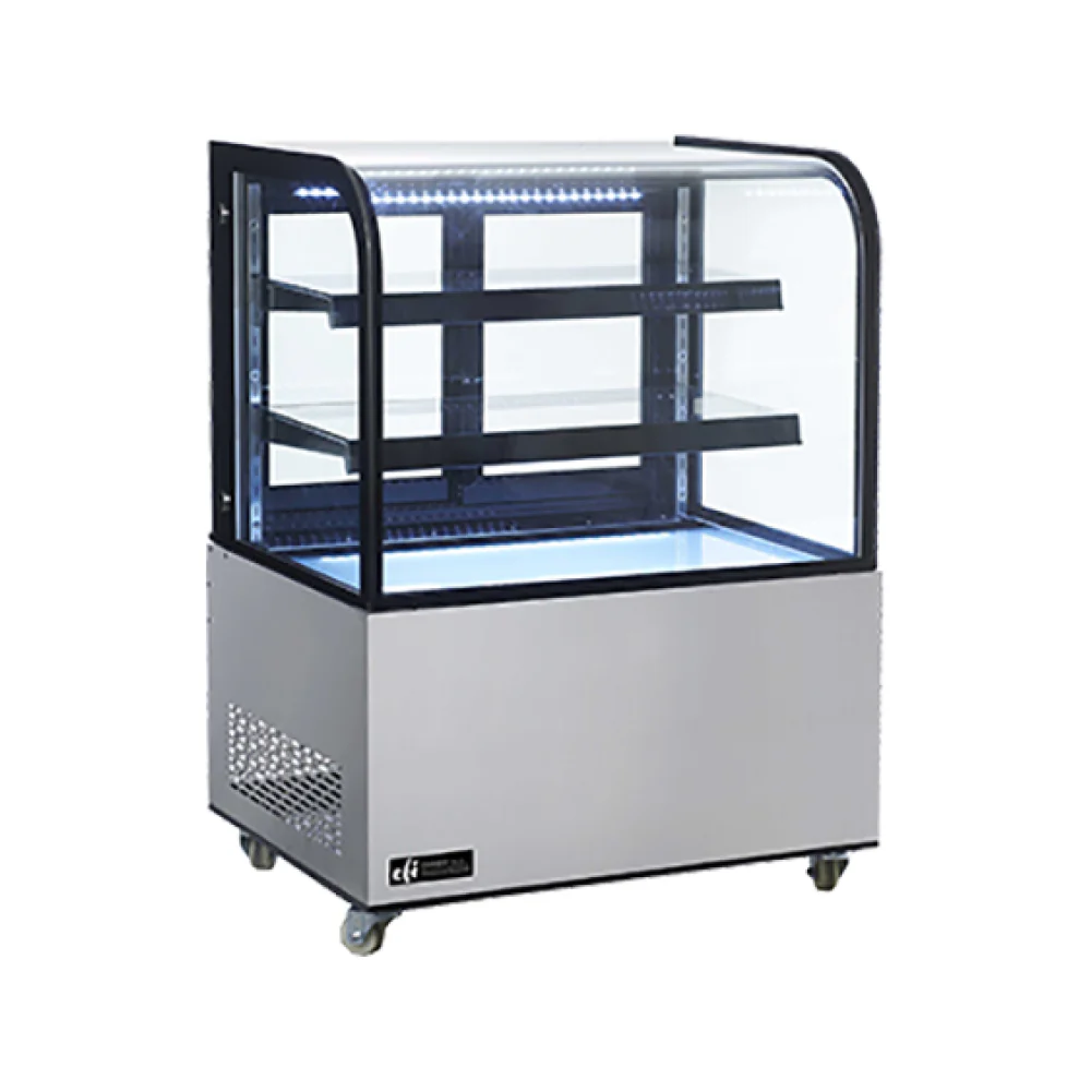 EFI CGCM-3648 37" Curved Glass Refrigerated Display Case - 14.1 Cu. Ft.
