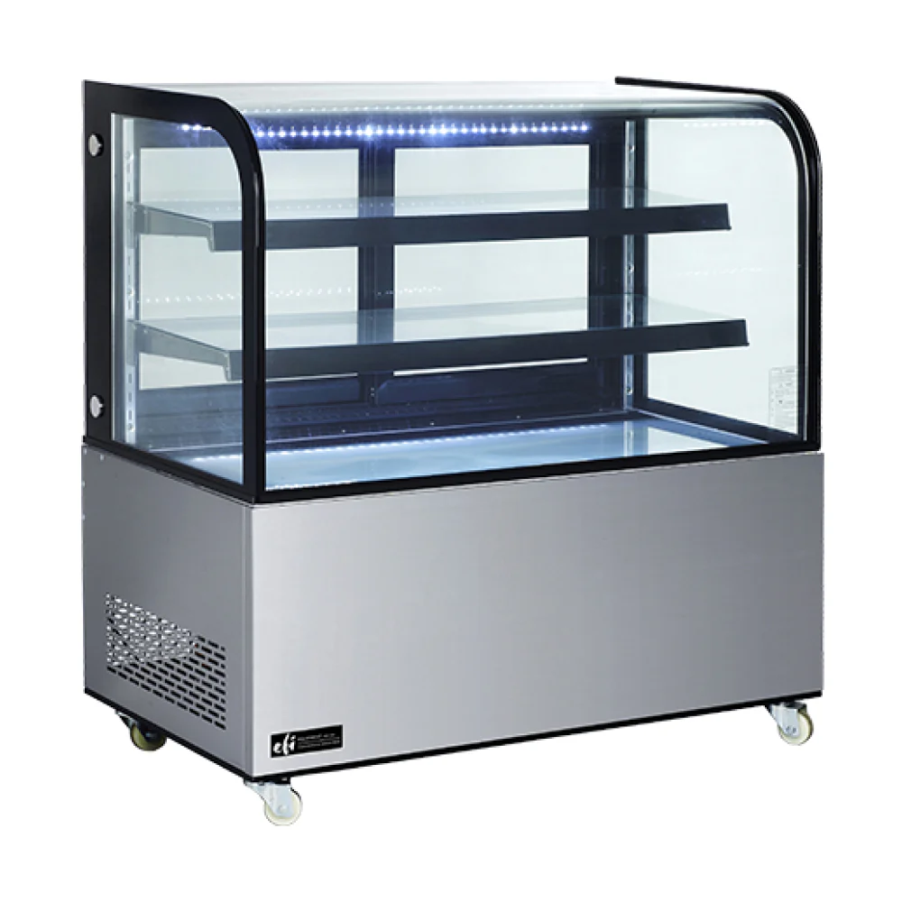 EFI CGCM-4848 49" Curved Glass Refrigerated Display Case - 14.8 Cu. Ft.