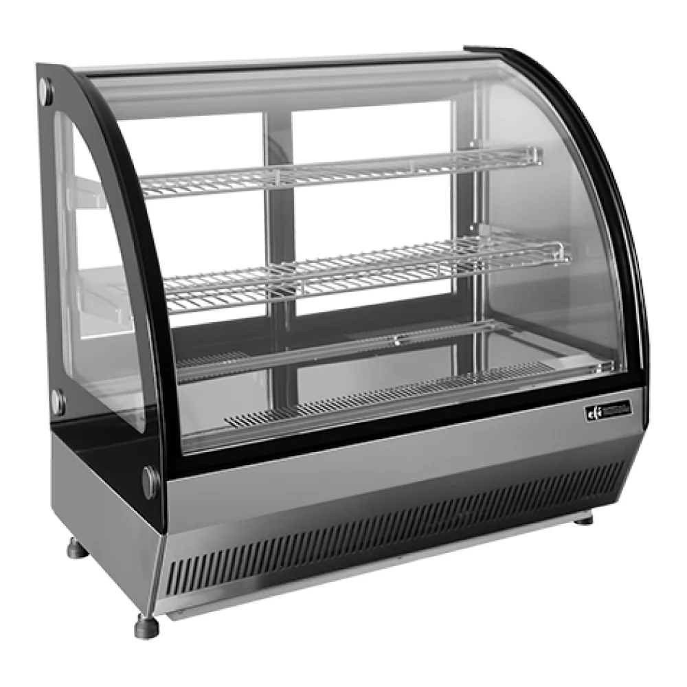 EFI CGCM-CT-2726 27" Curved Glass Refrigerated Countertop Display Case - 3.5 Cu. Ft.