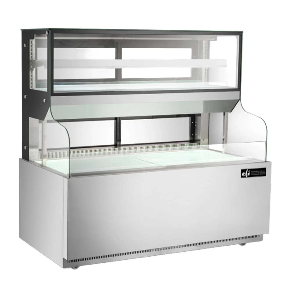 EFI CGOSM-6060 59" Dual Service Straight Open Air Combo Merchandiser - 18.9 Cu. Ft.