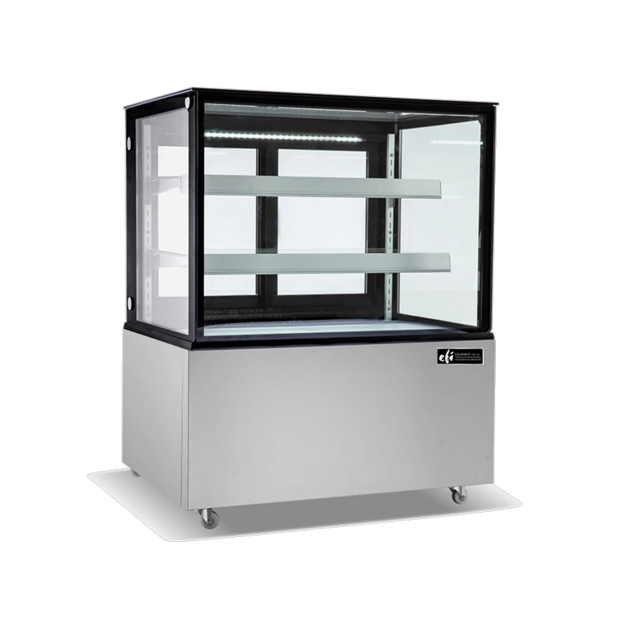 EFI CGSM-7348 72" Straight Sided Glass Refrigerated Display Case - 21.5 Cu. Ft.