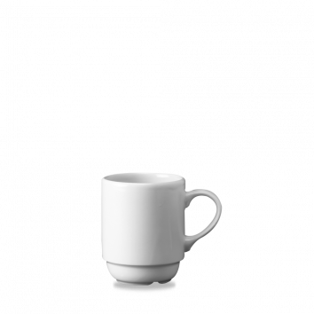 Churchill - White Holloware 10 oz Stacking Mug - 24/Case