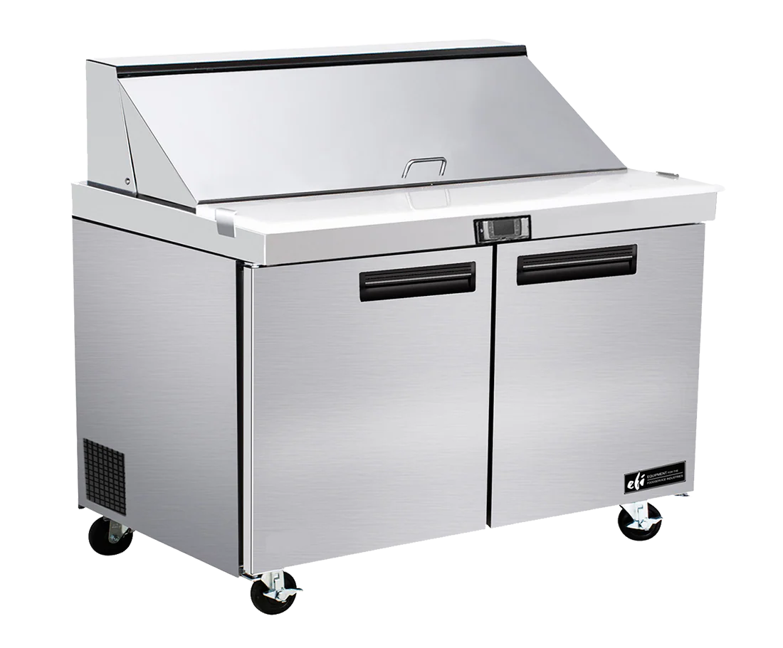 EFI CMDR2-36VC 36" Mega Top 2-Door Sandwich Stainless Steel Refrigerated Prep Table - 8.7 Cu. Ft.