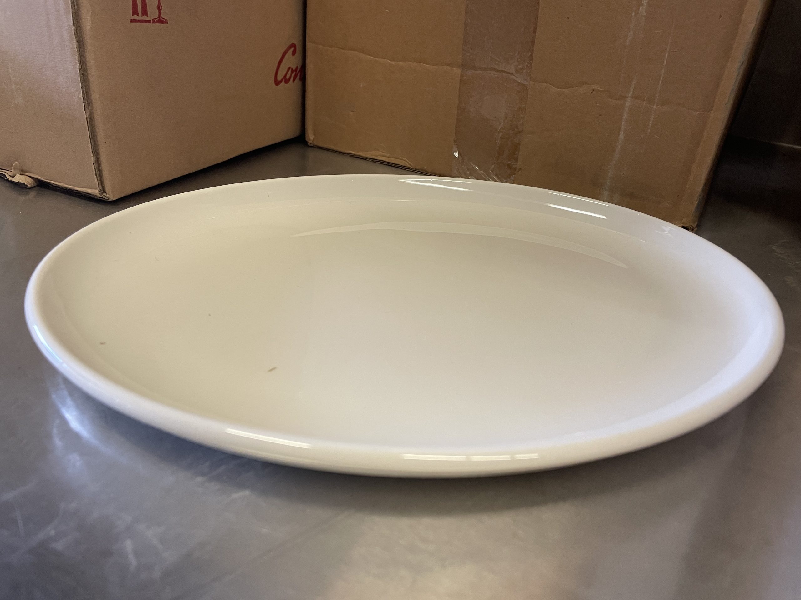 Continental Plain White 12″ Coupe Oval Platter