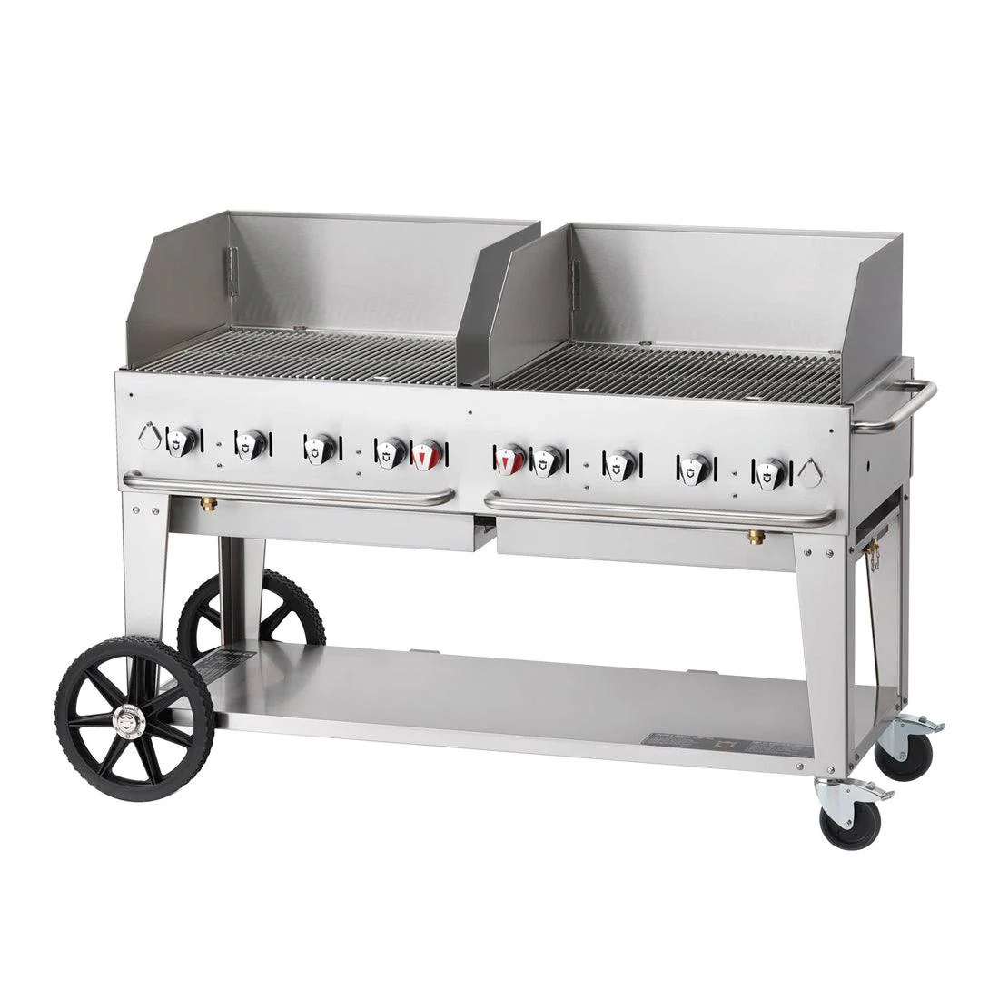 Crown Verity CV-MCB-60WGP-LP 60" Mobile BBQ Grill with Wind Guard Package - Liquid Propane
