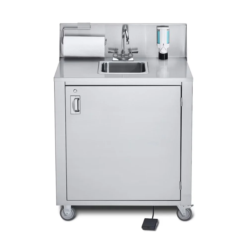Crown Verity 34" x 25" CV-PHS-1 Single Bowl Hot/Cold Portable Hand Sink
