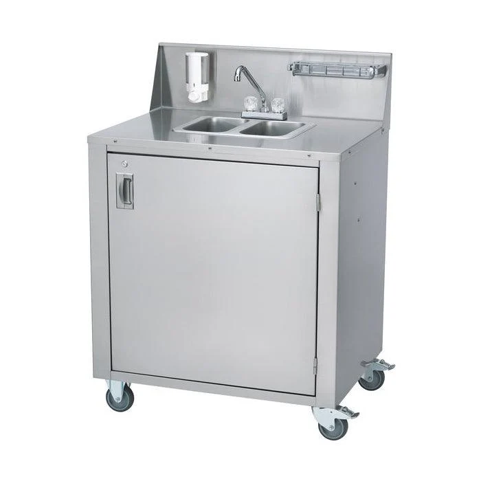 Crown Verity 34" x 25" CV-PHS-2 Dual Bowl Hot/Cold Portable Hand Sink