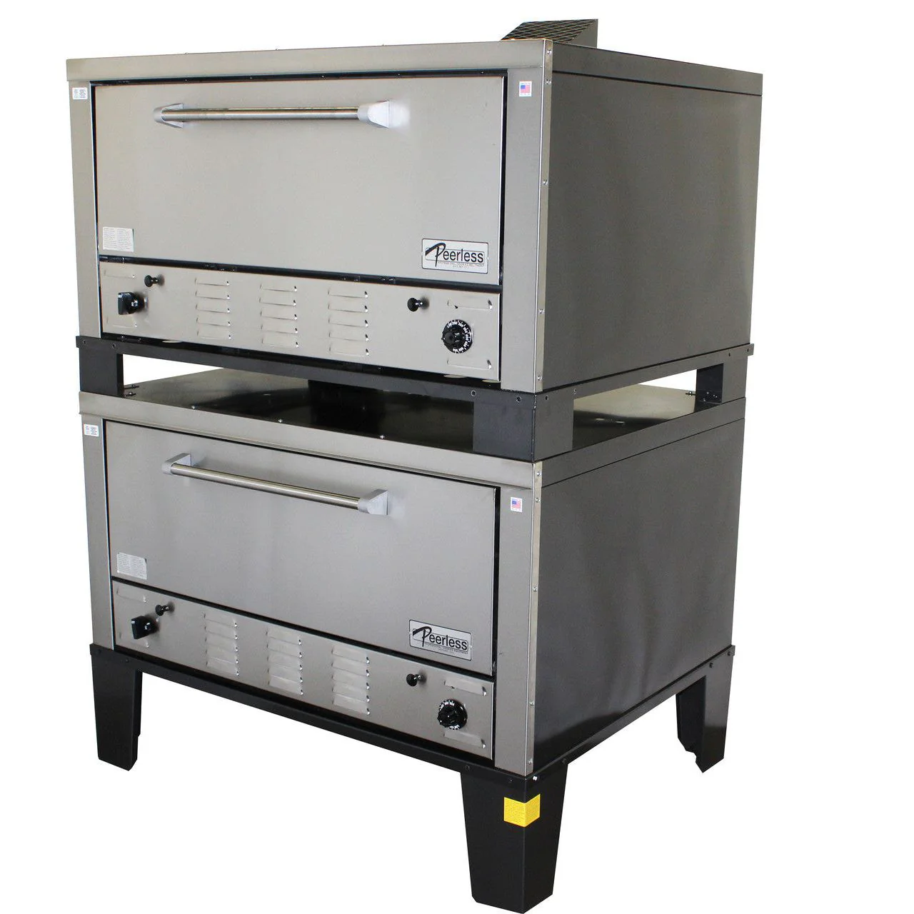 Peerless CW52B 50" Double High Deck Bake Oven - 60,000 BTU
