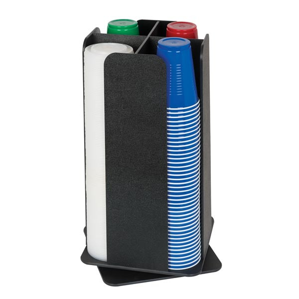 Dispense-Rite - Revolving Cup & Lid Organizer - RCLO-LG-4BT