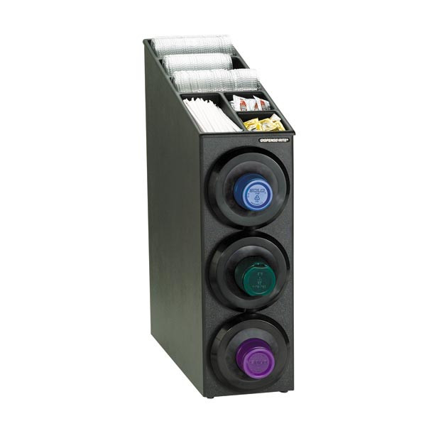 Dispense-Rite - Countertop Cup, Lid & Straw Dispensing Cabinet - SLR-SL-3BT