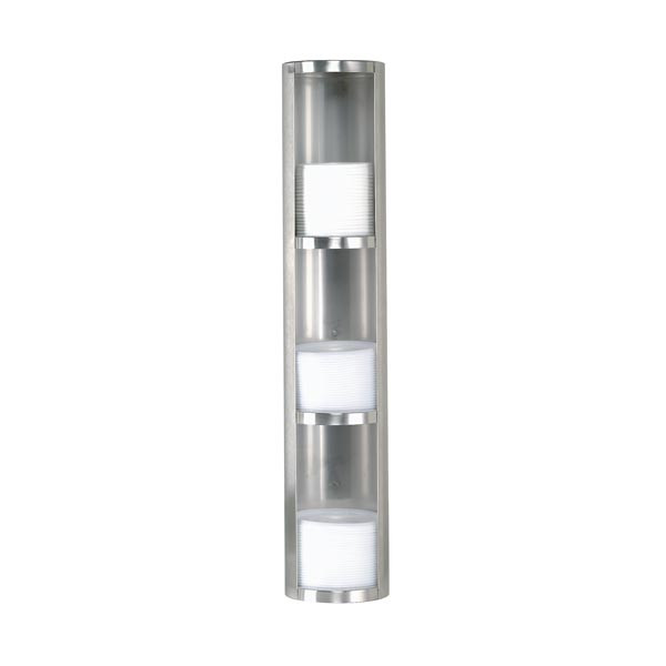 Dispense-Rite - Surface or Stand-Mounted Lid Dispenser w/ 3 Sections - TLD-3-3