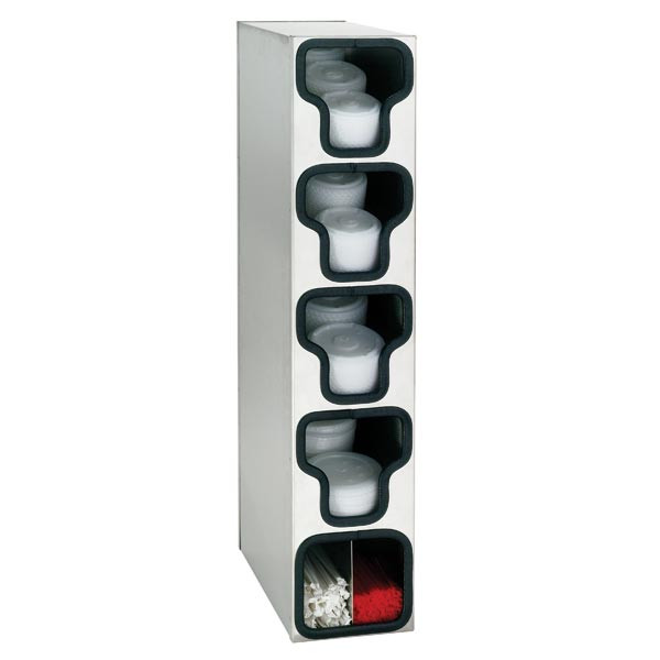 Dispense-Rite - Stainless Steel Countertop Lid & Straw Organizer - TLO-4SS
