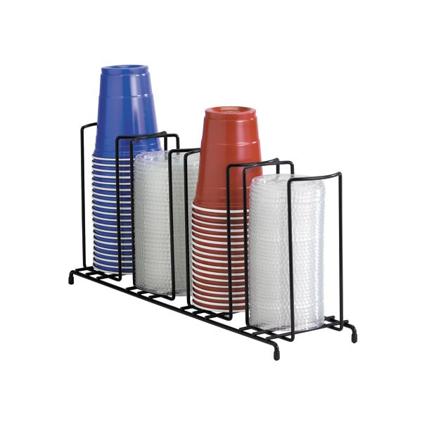 Dispense-Rite - Countertop Wire Cup & Lid Organizer w/ 4 Sections - WR-4