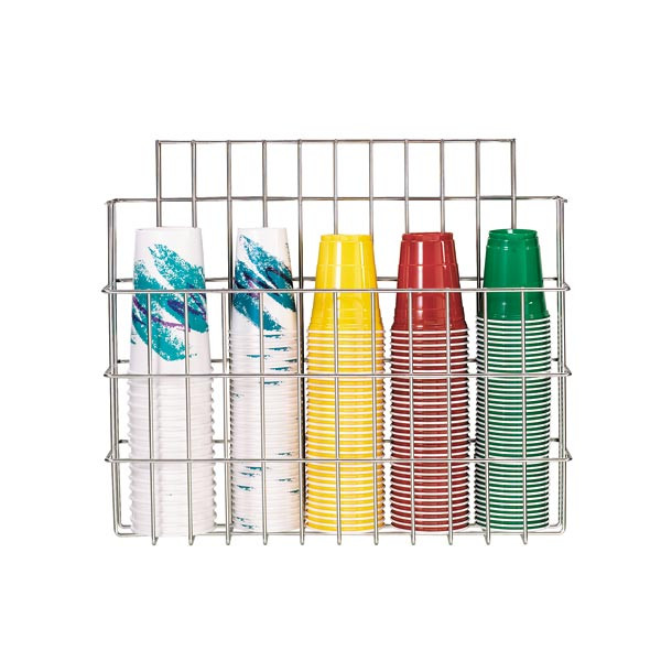 Dispense-Rite - Surface Mounted Wire Cup Organizer w/ 5 Sections - WR-CC-22