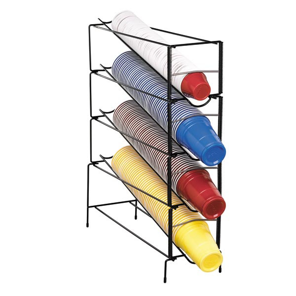Dispense-Rite - Countertop Wire Cup & Lid Organizer w/ 4 Sections - WR-CT-4