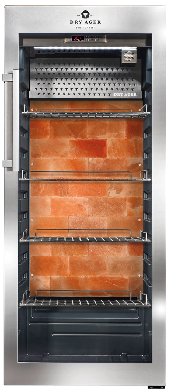 Dry Ager - 220 lb UX 1550 Pro S Stainless Steel Dry Aging Cabinet w/ UX-LED-Salt Wall System - UX1550PS