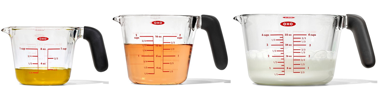Oxo - 3 Piece Glass Measuring Cup Set