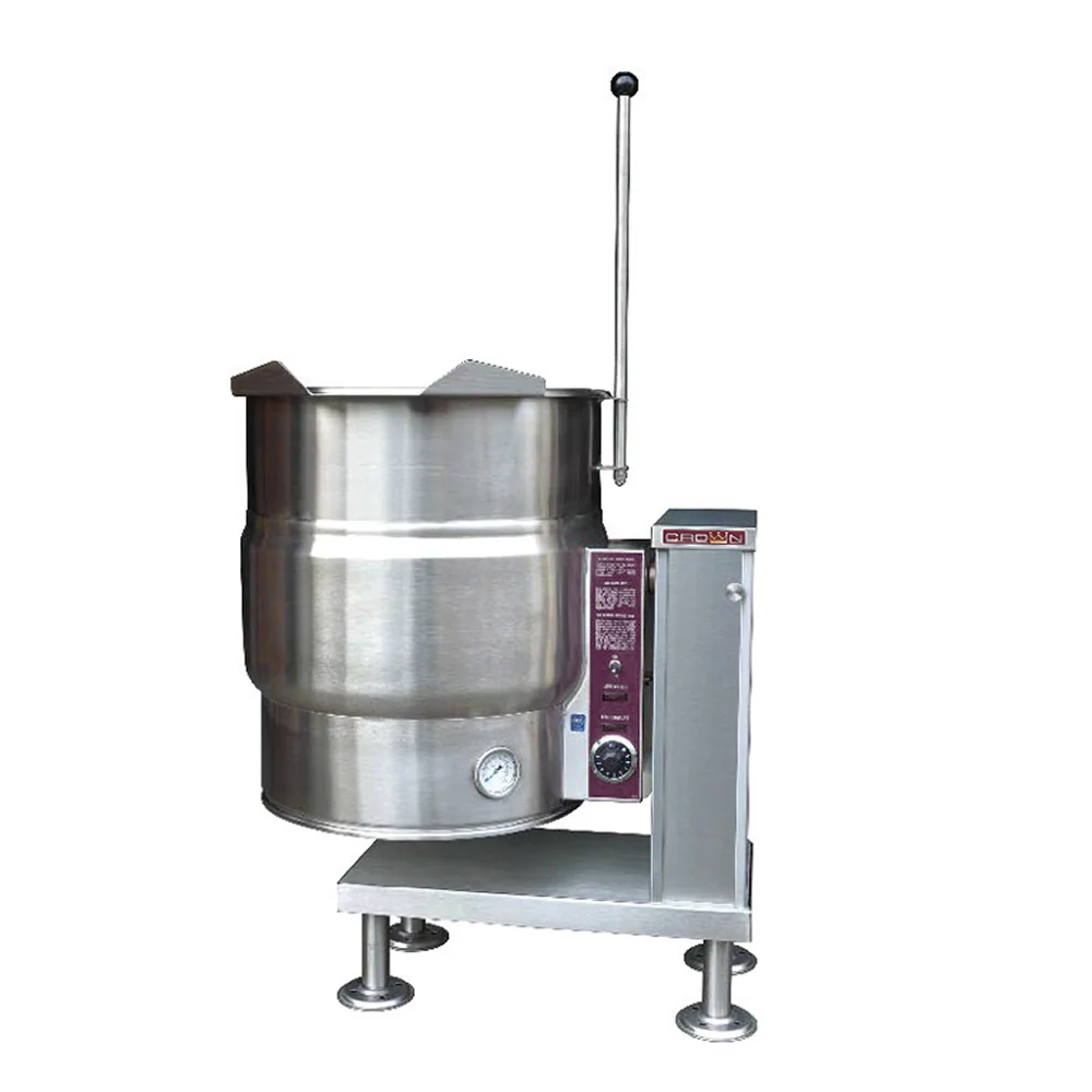Crown EC-20T 20-Gallon Manual Tilting Steam Kettle - 3 Phase