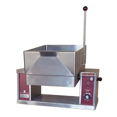 Crown ECTS-12 12 Gallon Electric Countertop Tilt Skillet Polished Pan