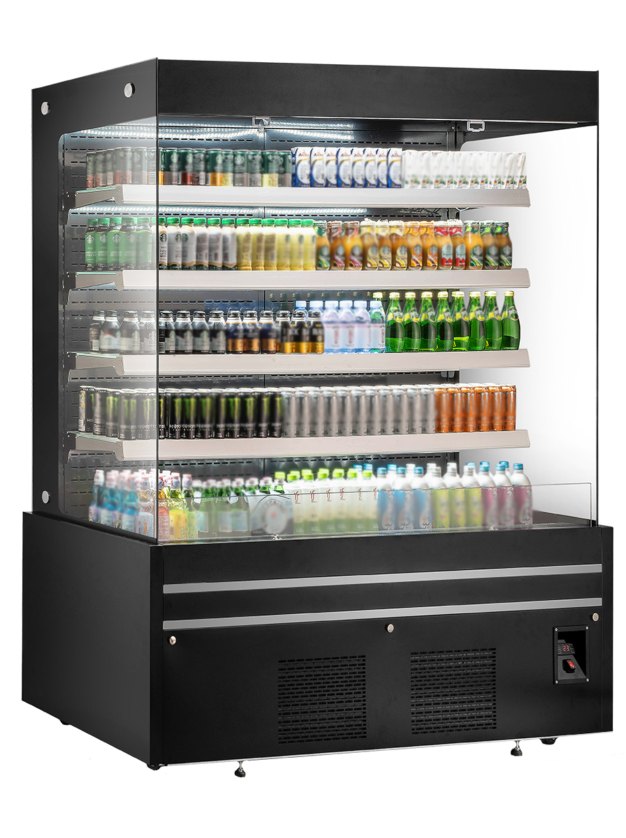 EFI Sales - 72" Black Open Air Merchandiser - CGOMB-7280