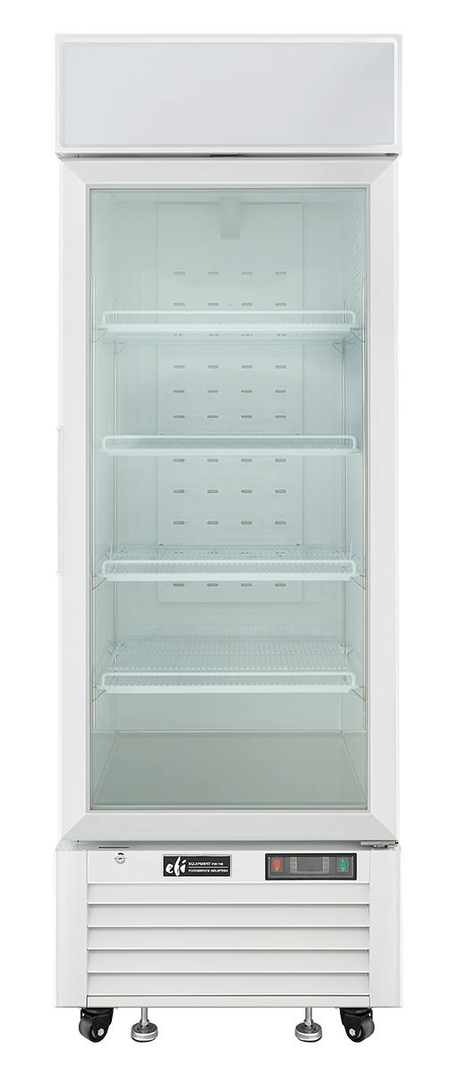 EFI Sales - 27" White Glass Door Freezer Showcase - FI1-27GDWVC
