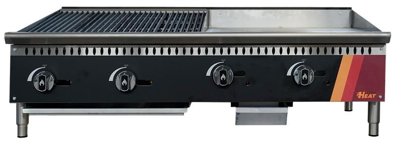 EFI Sales - 48" Natural Gas Griddle/Charbroiler - HCT48-24CH-24GM-N