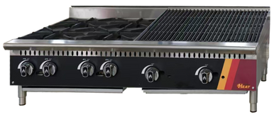 EFI Sales - 48" Natural Gas Cooktop w/ 24" Charbroiler & 24" Hotplate - HCT48-24HP-24CH-N EFI Sales - 48" Natural Gas Cooktop w/ 24" Charbroiler & 24" Hotplate - HCT48-24HP-24CH-N - Image 2