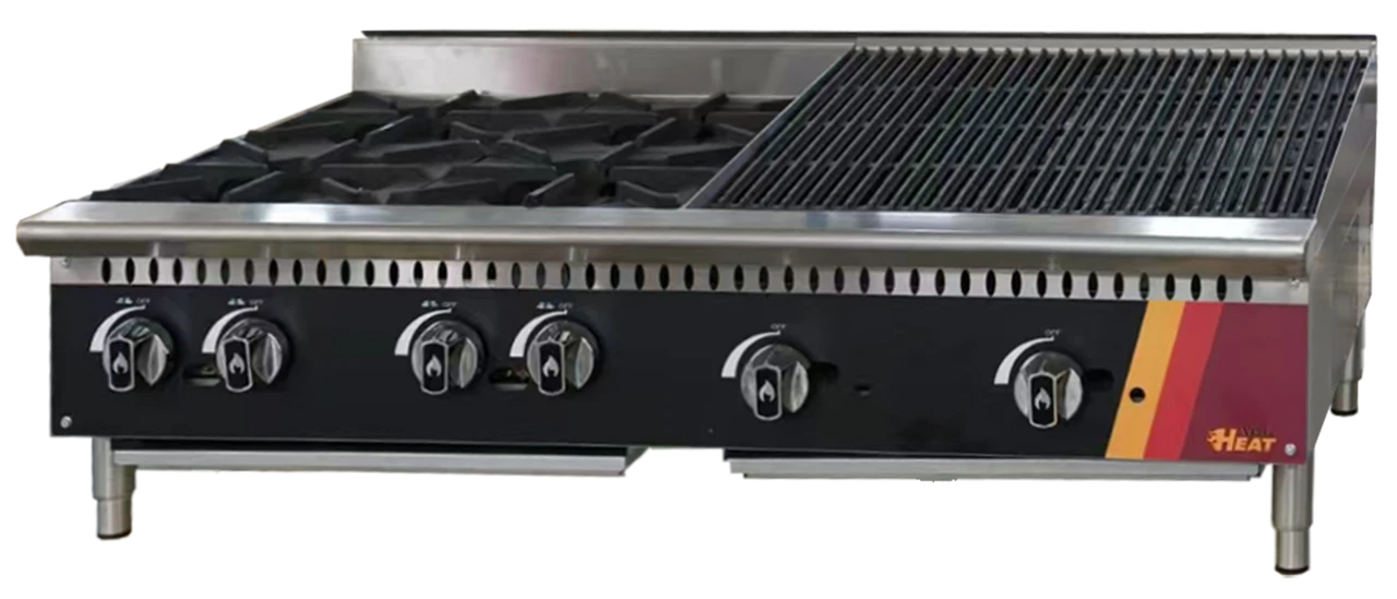 EFI Sales - 48" Natural Gas Cooktop w/ 24" Charbroiler & 24" Hotplate - HCT48-24HP-24CH-N EFI Sales - 48" Natural Gas Cooktop w/ 24" Charbroiler & 24" Hotplate - HCT48-24HP-24CH-N - Image 3