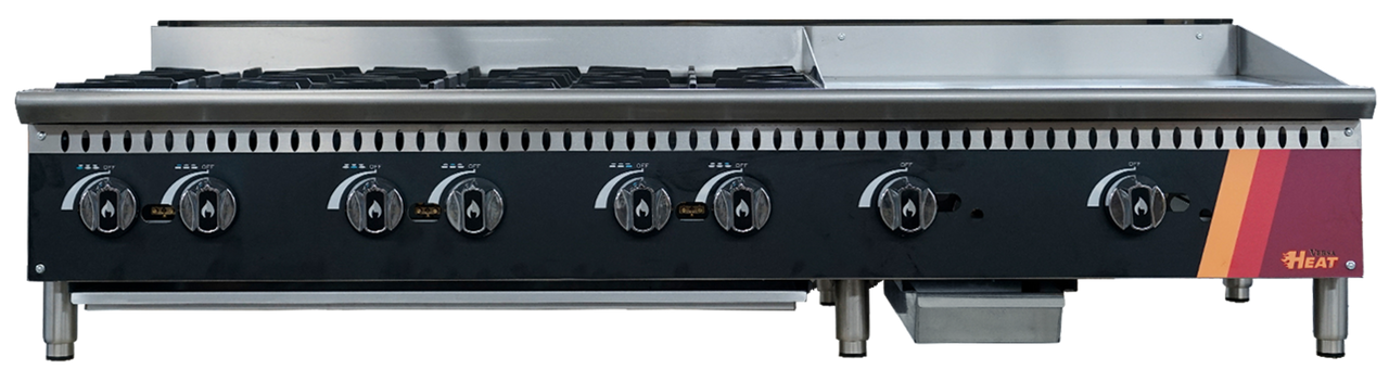 EFI Sales - 60" Liquid Propane Cooktop w/ 24" Griddle & 36" Hotplate - HCT60-36HP-24GM-P