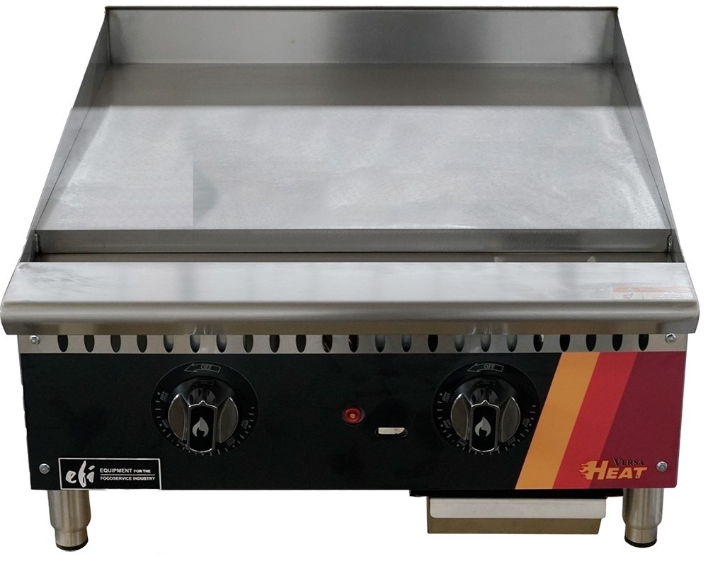 EFI Sales - 24" Natural Gas Griddle w/ Thermostat Controls - HGT24-N