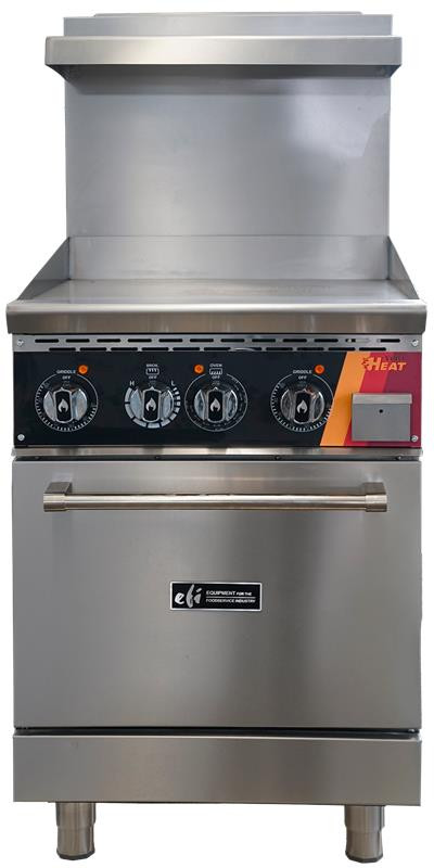 EFI Sales - 24" Natural Gas Range w/ 1 Oven & 24" Griddle - HRG24-24GM-N