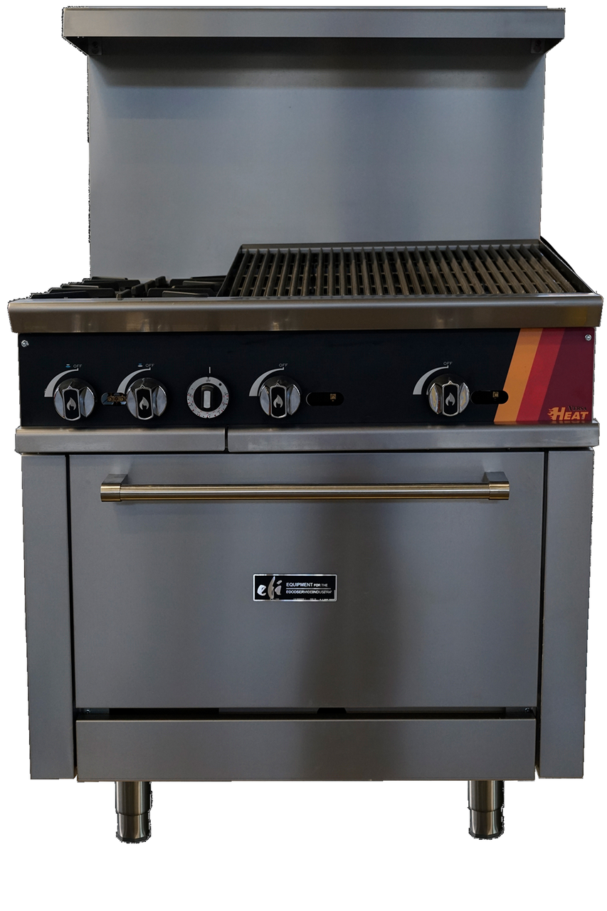 EFI Sales - 36" Liquid Propane Range w/ 1 Oven & 36" Charbroiler - HRG36-36CH-P