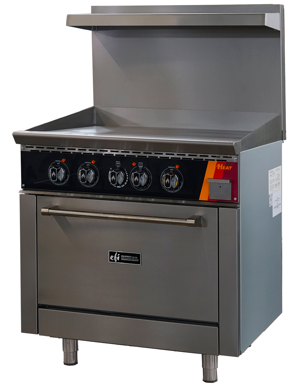 EFI Sales - 36" Electric Range w/ 1 Oven & 36" Griddle - HRG36-36GM-ELC
