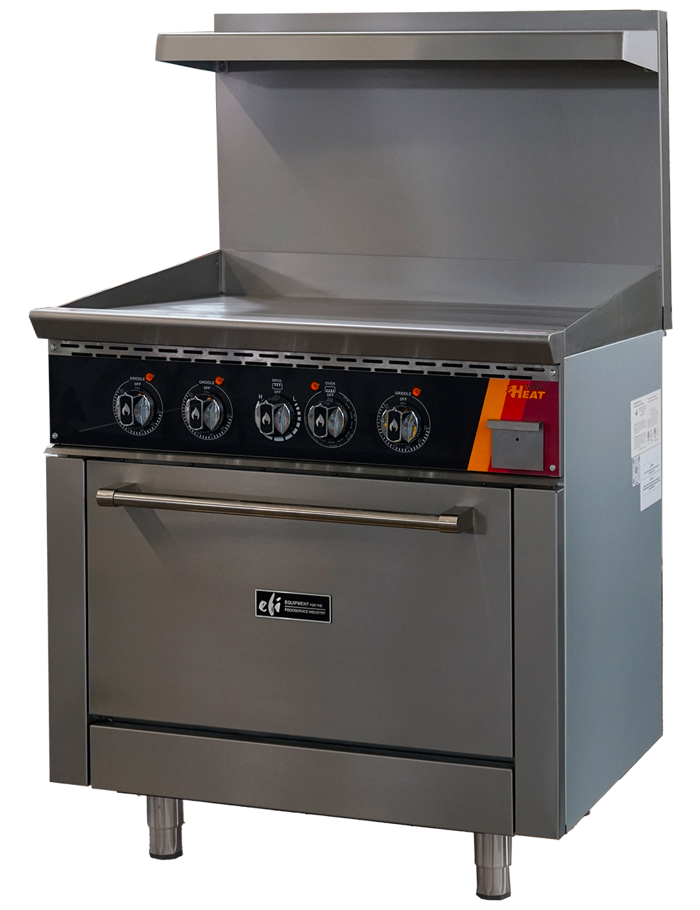 EFI Sales - 36" Liquid Propane Range w/ 1 Oven & 36" Thermostat Griddle - HRG36-36GT-P
