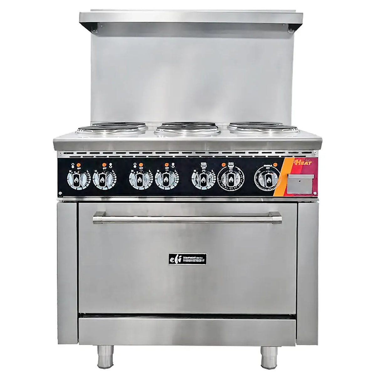 EFI Sales - 36" Electric Range w/ 1 Oven & 6 Burners - HRG36-6B-ELC