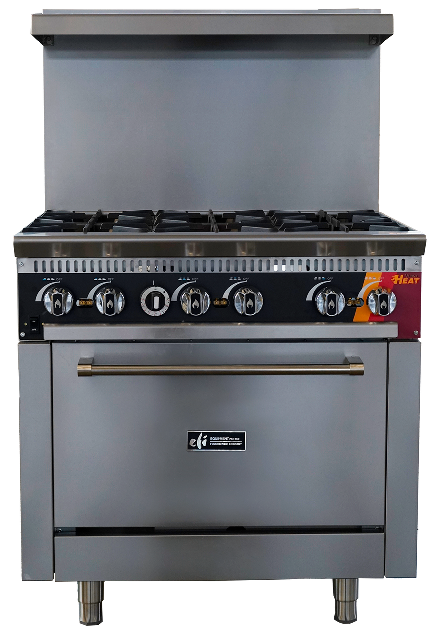 EFI Sales - 36" Liquid Propane Range w/ 1 Oven & 6 Open Burners - HRG36-6B-P
