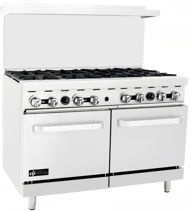 EFI Sales - 48" Liquid Propane Range w/ 2 Ovens & 8 Open Burners - HRG48-8B-P