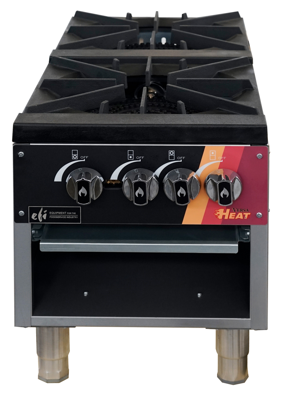 EFI Sales - 18" Liquid Propane 2 Burner Stockpot Range - HSP18-2B-P