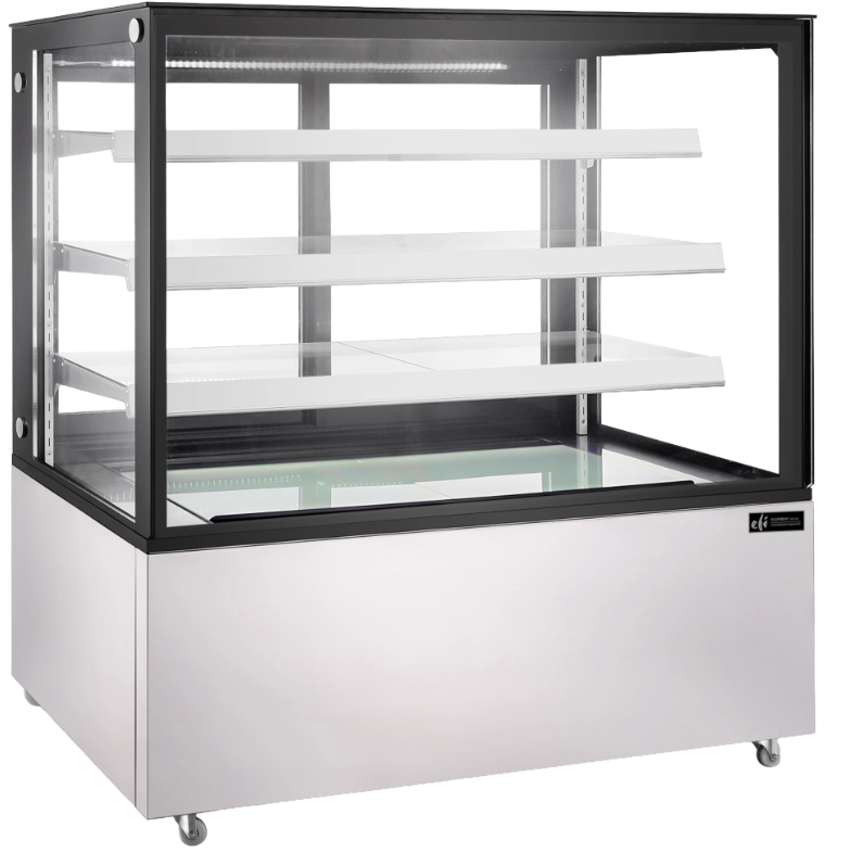 EFI Sales - 73" Neutral Display Case w/ Flat Top - NDCGSM-7356