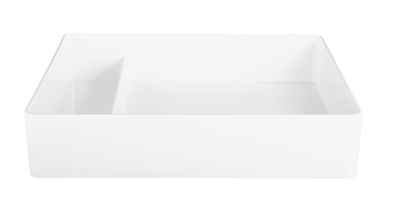Elite Global Solutions - Cabana Box 12.25" x 10.5" White 2-Compartment Cabana Box (3 Per Case) - M1214RC-W