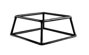 Elite Global Solutions - 7" x 6" x 3" Rubber Coated Steel Pedestal (3 Per Case) - SS763-RC