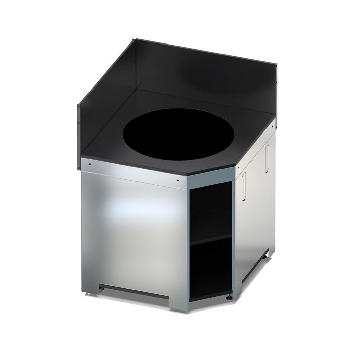 ENO - MODULO Black & Stainless Corner Cabinet for Kamado - PMOD8509