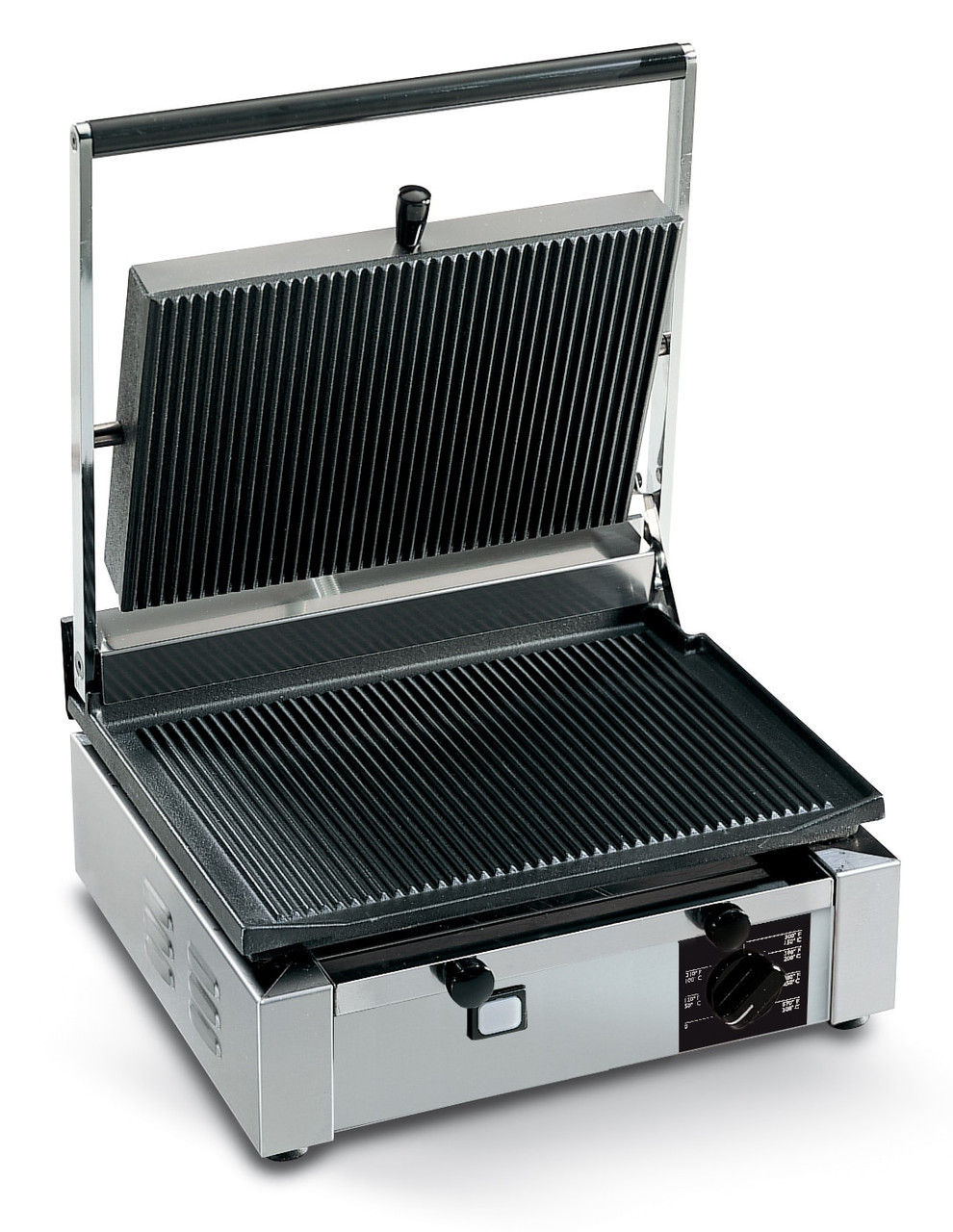 Eurodib - CORT-R Electric Panini Grill 220V w/ Ribbed Top & Bottom - SMSCORTR220